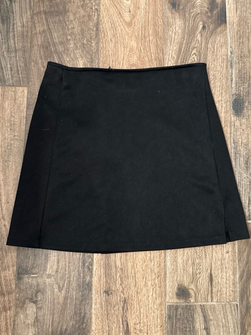 Black Mini Skirt with Slit